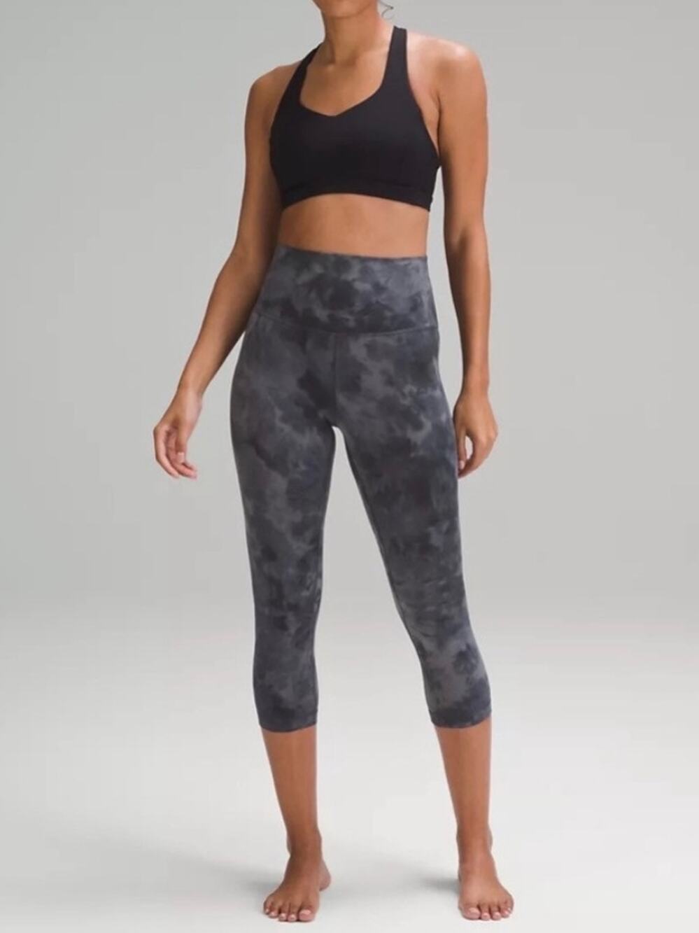 Lululemon Align High-Rise Crop 21" - Diamond Dye Pitch Grey Graphite Sz 6 W6CCMS